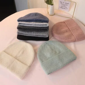 Custom Unisex Winter Beanie Cap High Quality 100% Acrylic Knitted Hat Fashion Warm Thick Custom Digital Printed Common