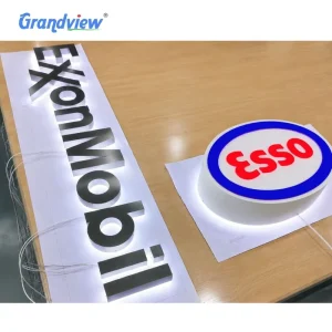 Custom Vacuum Bronze Backlit Letters Logo Sign for Indoor Outdoor Luxury Hotels Brand Walls