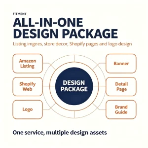 Custom Vector Graphics for Product Shop Layout Brand Logo Design