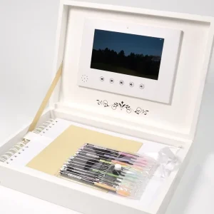 Custom Video Display Paper Gift Box Wedding Keepsake Cardboard Box with LCD Screen for Product Packaging