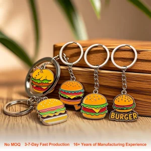 Custom Vintage Cartoon 3D Metal Logo Keychain with Bottle Opener for Promotion