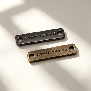 Custom Vintage Metal Label Zinc Alloy Tag For Clothing Garment Fashion Brand Accessories