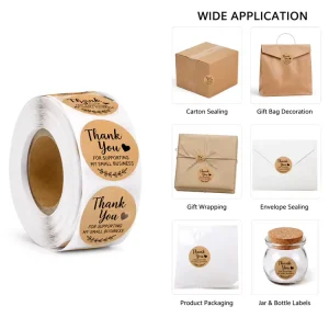 Custom Vinyl Self-adhesive Strip Sealing Stickers for Carton Boxes, Decorative and Durable Packaging Labels