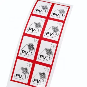 Custom Warning Label Plastic Safety Sticker Waterproof Scratch Out PV Warning Label Sticker