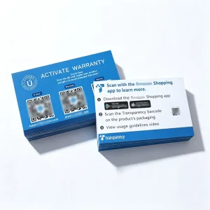 Custom Warranty Activation Verification QR Code Thank You Card Art Paper Offset Printed E-commerce Packaging
