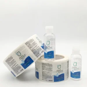 Custom Waterproof Anti-Uv Private Logo Design Label Glossy Transparent Label Sticker Roll For Clear Bottle Jar Vial Packaging