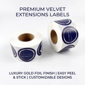 Custom Waterproof Gold Foil Vinyl Product Packaging Label Sticker Personalized Brand Logo Printed Adhesive Roll Labels