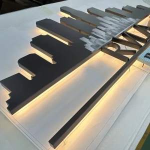 Custom Waterproof LED Illuminated Outdoor Advertising Light 3D Backlit Letters Storefront Signs for Mall Real Estate Shop