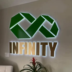 Custom Waterproof Outdoor Signage Metal Signs 3D Business Sign Salon Spa Store Wall Decor