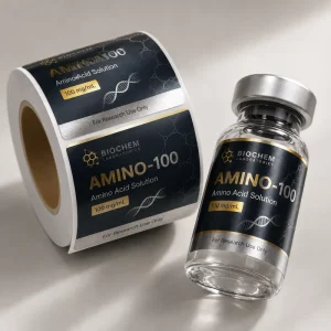 Custom Waterproof Silver BOPP Vinyl Vial Labels Self Adhesive Stickers 3ml 10ml for Cosmetic Bottle Packaging Skincare Products