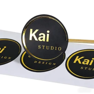 Custom Waterproof and Oil Proof UV Printed Round Logo Labels Business Sticker