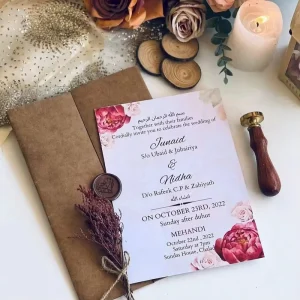 Custom Wedding Invitation Greeting Cards with Digital Printing on Art Paper and Coated Paper Luxurious Design