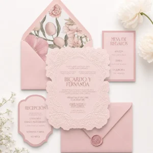 Custom Wedding Invitation Suite Embossed Letterpress Wedding Invitations Luxury Wedding Card Invitation Set