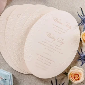 Custom Wedding Invitation with Custom Color and Text