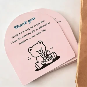 Custom Wedding Thank You Cards Personalized Invitation Card Design with Art & Coated Paper