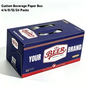 Custom Your Brand Full Design Print 8 Pack 355ml Standard Sleek Cans Packaging Paper Box for Beer Shelf Display and Selling