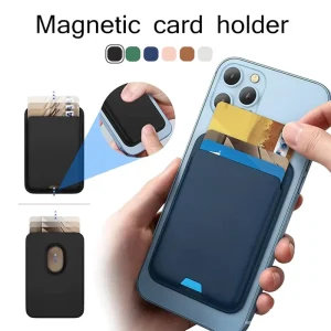 Custom logo Cell Phone Credit Card Holder Sticky Phone Sleeve Pocket Minimalist Fashion Pu Leather 3M Adhesive Phone Wallet