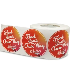 Custom logo Design Self Adhesive Waterproof Synthetic Paper Sticker logo Label Sticker Printing