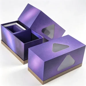 Custom logo Luxury Gift Boxes with PVC Window Paper Box with Lining for Health Supplements Cosmetics