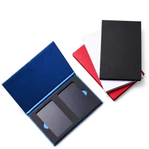 Custom logo Magnetic Rigid Membership Metal Business Card Packaging Holder Cardboard Vip Luxury Credit Card Gift Box