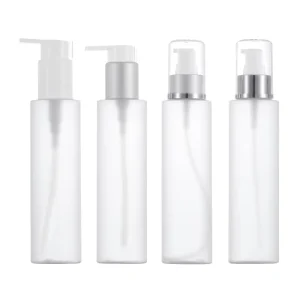 Custom logo Printing 150ml Frosted Pump Bottle Flat Shoulder Design for Cosmetic Refills Lotions Shampoos