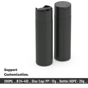 Custom logo Printing 200ml Leak Proof Flip Top HDPE Shampoo Bottle Minimalist Instagram Style Lotion Container