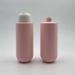 Custom logo Printing 400ml HDPE Refillable Lotion Bottle with Flip Top Cap for Shower Gel Shampoo