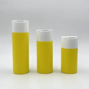 Custom logo Printing HDPE Squeeze Bottles with Flip Top Caps 120ml 150ml 200ml for Lotion Shower Gel Shampoo Refill