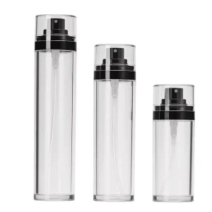 Custom logo Printing Luxury 50ml PET Spray Bottle 100ml Thick-Walled Clear Spray Bottle Makeup Setting Spray Refill Container
