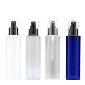 Custom logo Printing Luxury Clear Flat Shoulder Mist Bottles 100ml 150ml 200ml 250ml for Toner Sprays Skincare
