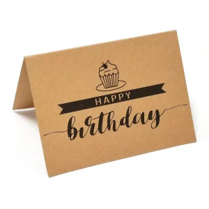 Custom logo Printing Luxury Kraft Paper Thank You Greeting Diy Set Blessing Message Birthday Card