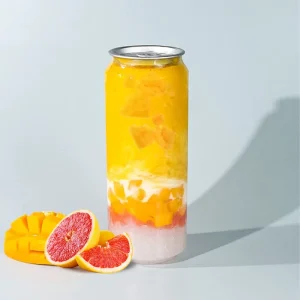 Custom logo Transparent Can with Sealer Plastic Bottles Disposable Beverage Juice PET Cans With Aluminum Lid
