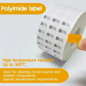 Custom sized High temperature Resistant Polyimide Sticker PI Labels for Circuit Boards Components and Electronic Products