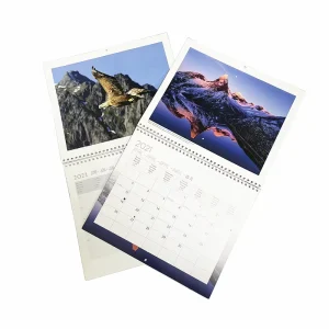 Customised Calendario Full Color Landscape Calendar Wall Calendar Printing Custom Calendrier Mural