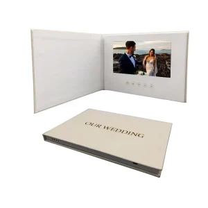Customised Hard Cover 7 Inch HD Video Book With LCD Screen Greeting Card Folder
