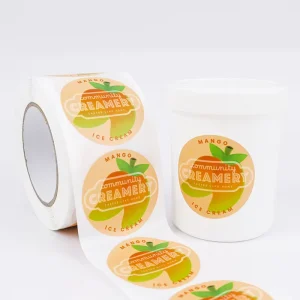 Customised Packaging Sticker Round Printing Sticker Product Business Label Roll Vinyl Waterproof Adhesive Logo Label Sticker