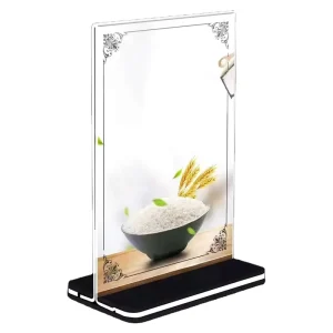 Customizable A4/A5/A6 Menu Display Stand 29.7*21 Cm Acrylic Material Advertising Paper Holder T Shape Table Display Board