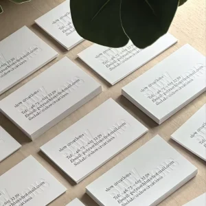 Customizable Business Cards with Cotton Cardstock or Kraft Paper Embossing Digital Printing Fast Design & Sampling for Brands