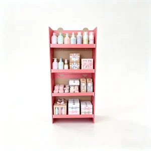 Customizable Cardboard Baby Care Floor Display Shelf Ready Stand Baby Store Retail Merchandiser Bulk OEM FSC