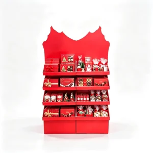 Customizable Cardboard Christmas Chocolate Shelf Ready Stand Supermarket Confectionery Aisle Bulk OEM FSC Recyclable