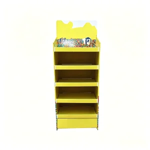 Customizable Cardboard Floor Display Stand FSC Corrugated Multi Shelf POS Supermarket Grocery Retail Merchandising FSDU