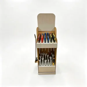 Customizable Cardboard Hand Tool Display Shelf Ready Stand Hardware Store Retail Merchandiser Bulk OEM FSC Recyclable