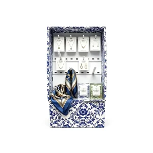 Customizable Cardboard Jewelry Display Shelf Ready Stand Department Store Jewelry Counter OEM ODM FSC Recyclable