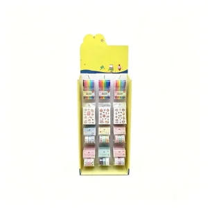 Customizable Cardboard Stationery Display Shelf Ready Stand Stationery Store Counter Bulk OEM FSC Recyclable