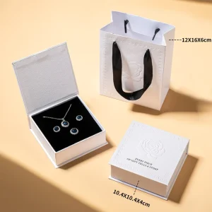 Customizable Drawer Jewelry Box Sets With Embossing Craft for Rings Stud Earrings Bracelets and Necklaces