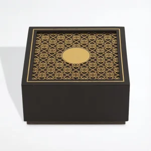 Customizable Eco Friendly Recyclable Rigid Gift Box Matte Black Finish Art Paper High End Watch Jewelry Packaging