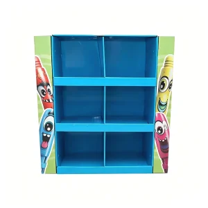 Customizable FSC Cardboard Crayon Display Stand Multi Cubbie POS Supermarket Children Drawing Coloring Merchandising FSDU