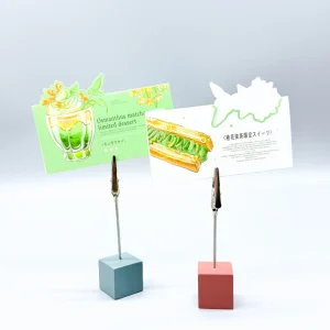 Customizable Fancy Offset Paper Cake Card with Embossed Logo Greeting Card Decoration for Dessert Business