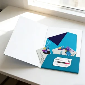 Customizable Fast Delivery Business Logo Presentation Folder Embossed Brand Name Matte Glossy Finish Custom Size Paper Printing