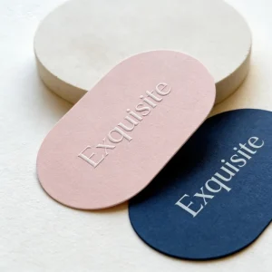 Customizable Geometric Shape Business Cards Made From Paper Cardboard